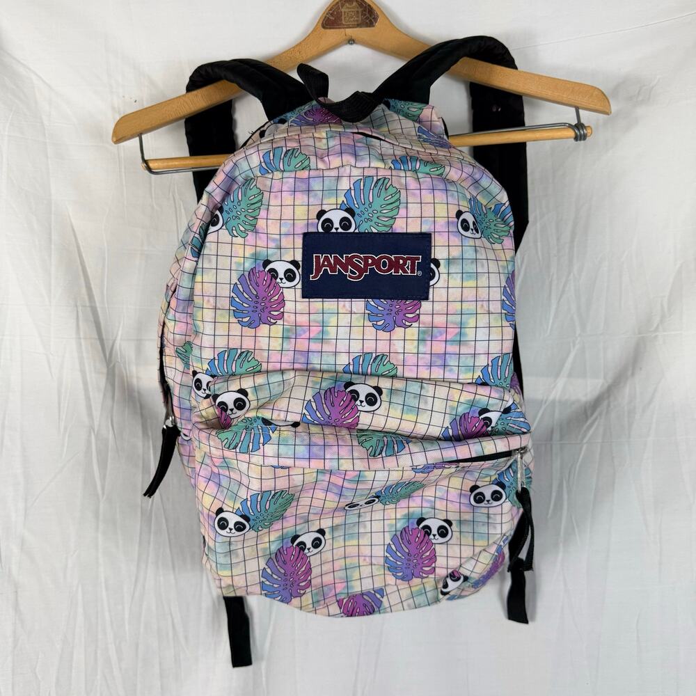 JanSport T501 Purple Panda SuperBreak School Kids Backpack
